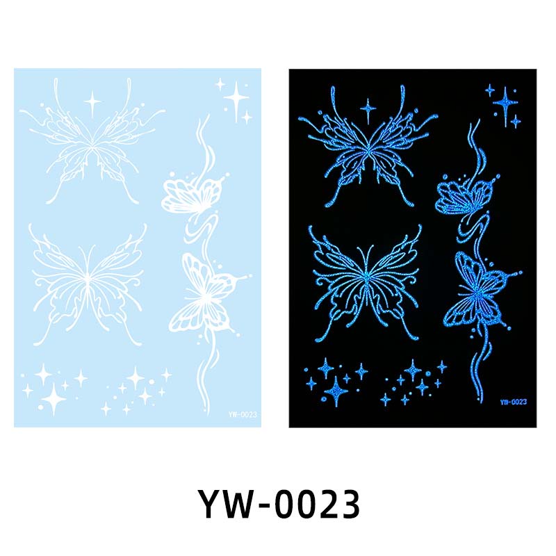 ✨ Lysande Tatueringar 🌌 | Glow in the Dark Klistermärken | Vattentät & 7 Dagars Glans 🌙