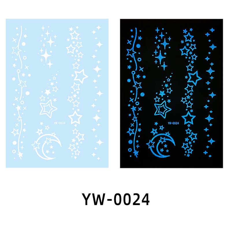 ✨ Lysande Tatueringar 🌌 | Glow in the Dark Klistermärken | Vattentät & 7 Dagars Glans 🌙