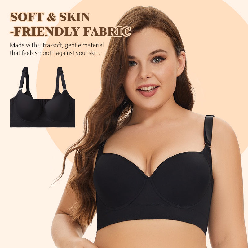 Sömlös Deep V BH – Ultimat Stöd & Naturlig Siluett 💖
