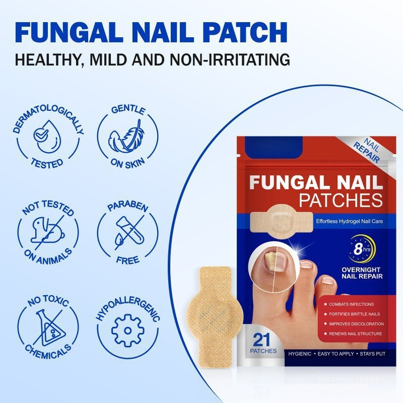 🌿 Nagelreparationsplåster - Antibakteriell hydrogel för natten