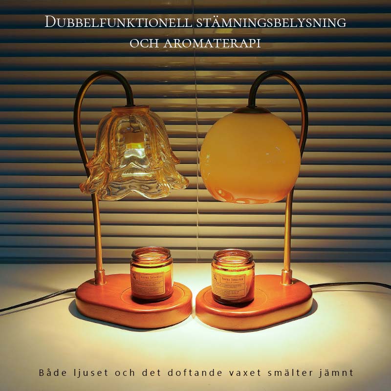 🌿 Liljekonvalj Aromalampa Vintage ✨ | Steglös Dimning & Vaxsmältare GU10