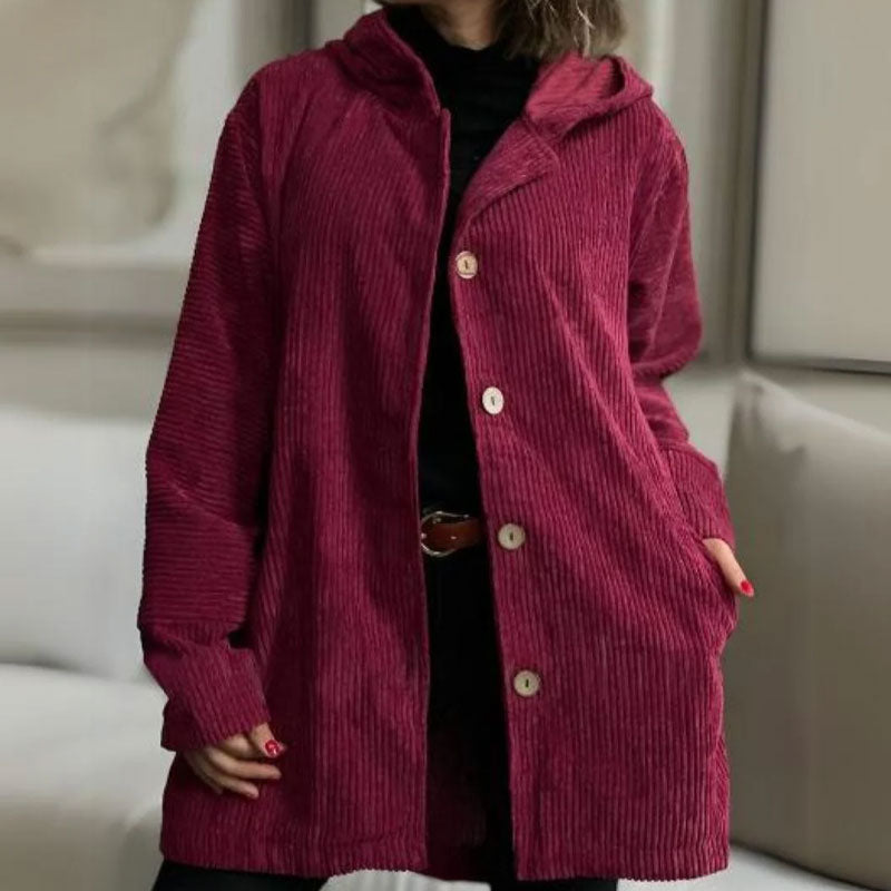 🍂 Avslappnad sammetsklädd hoodie för hösten 🧥