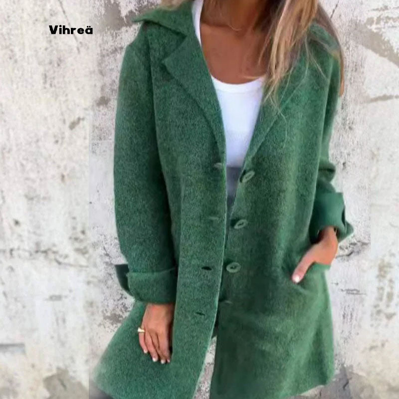 🧥 Enkelknäppt Ullrock i Mellanlängd 💝