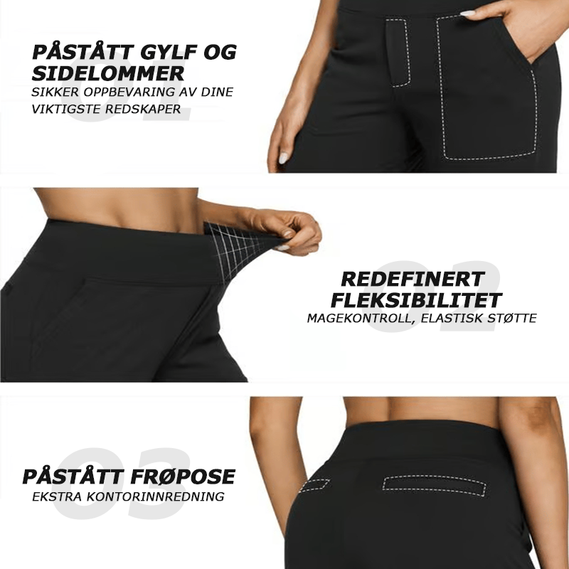 Eleganta Kostymbyxor med Stretch – Bekväm & Hög Midja ✨👖
