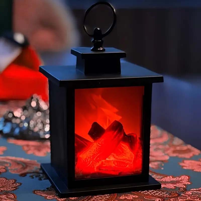 🔥 Simulerad Eldslampa med Flammeffekt – Mysig Vägglampa för Hemmet utan Rök eller Ved