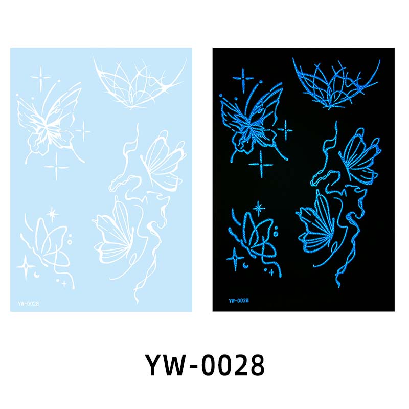 ✨ Lysande Tatueringar 🌌 | Glow in the Dark Klistermärken | Vattentät & 7 Dagars Glans 🌙