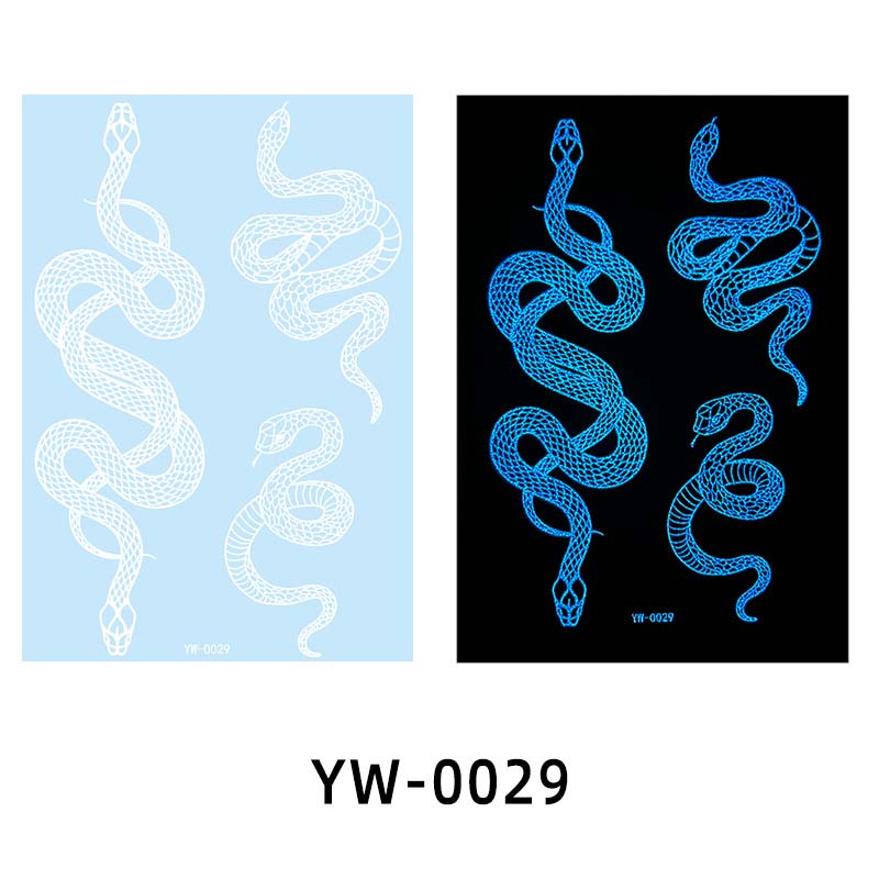 ✨ Lysande Tatueringar 🌌 | Glow in the Dark Klistermärken | Vattentät & 7 Dagars Glans 🌙