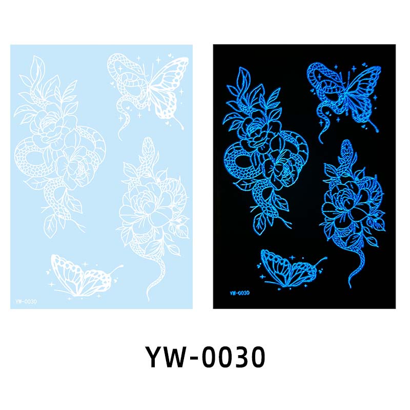 ✨ Lysande Tatueringar 🌌 | Glow in the Dark Klistermärken | Vattentät & 7 Dagars Glans 🌙