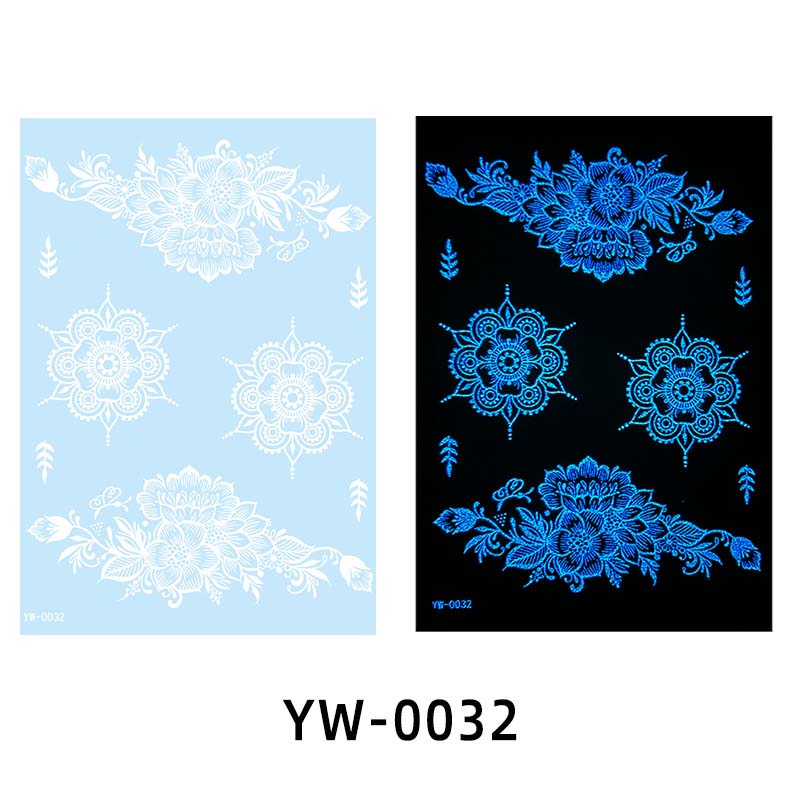 ✨ Lysande Tatueringar 🌌 | Glow in the Dark Klistermärken | Vattentät & 7 Dagars Glans 🌙