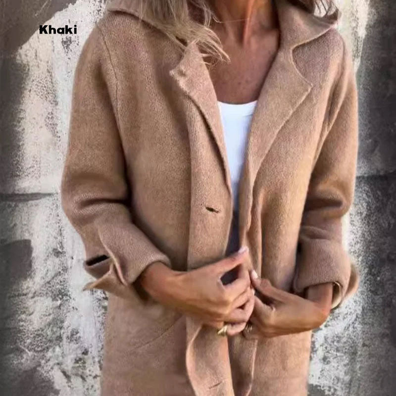 🧥 Enkelknäppt Ullrock i Mellanlängd 💝