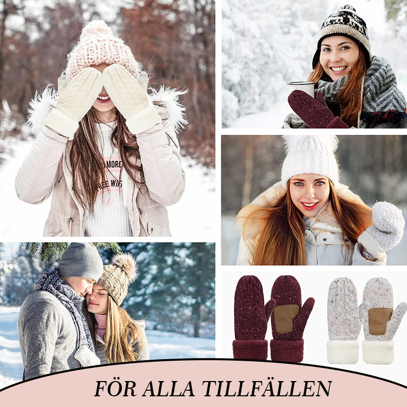 📱 Pekskärmshandskar Varma 🧤 | Stretchiga Ullvantar med Fleece/Plysch Foder 🔥