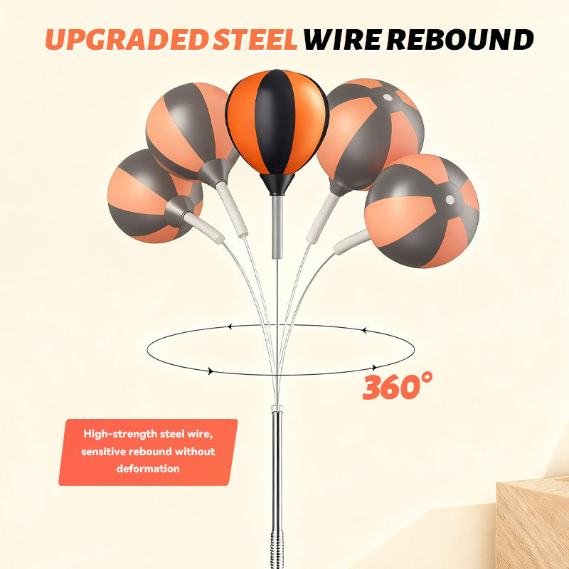 💥 Vinterrea: 50 % rabatt! 🥊 Slagpåse med speedboll ⭐ | Höjdjusterbar & ljudlös | Extra stark sugkopp 🏠