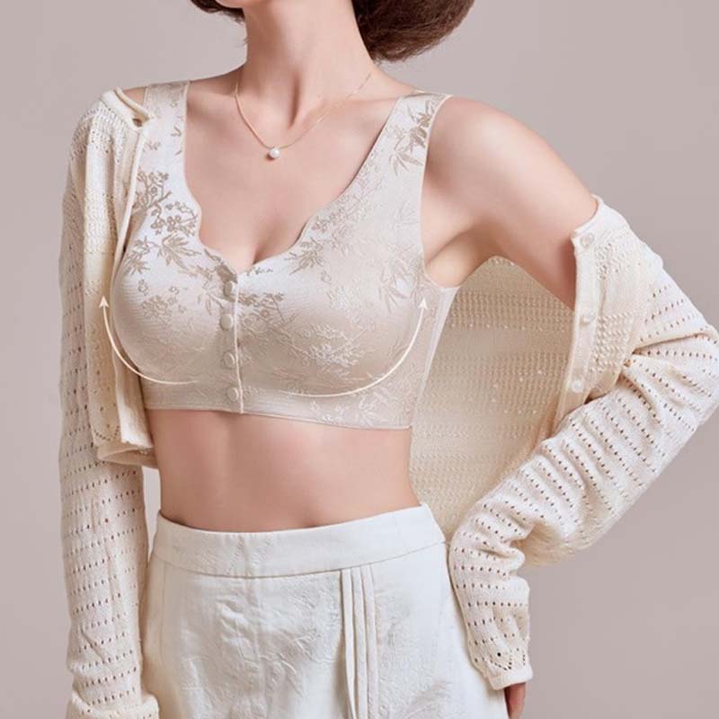 🌹Sista dagen ❤️ Köp 1 få 2 gratis🌹Bekväm sömlös BH utan bygel med framfäste