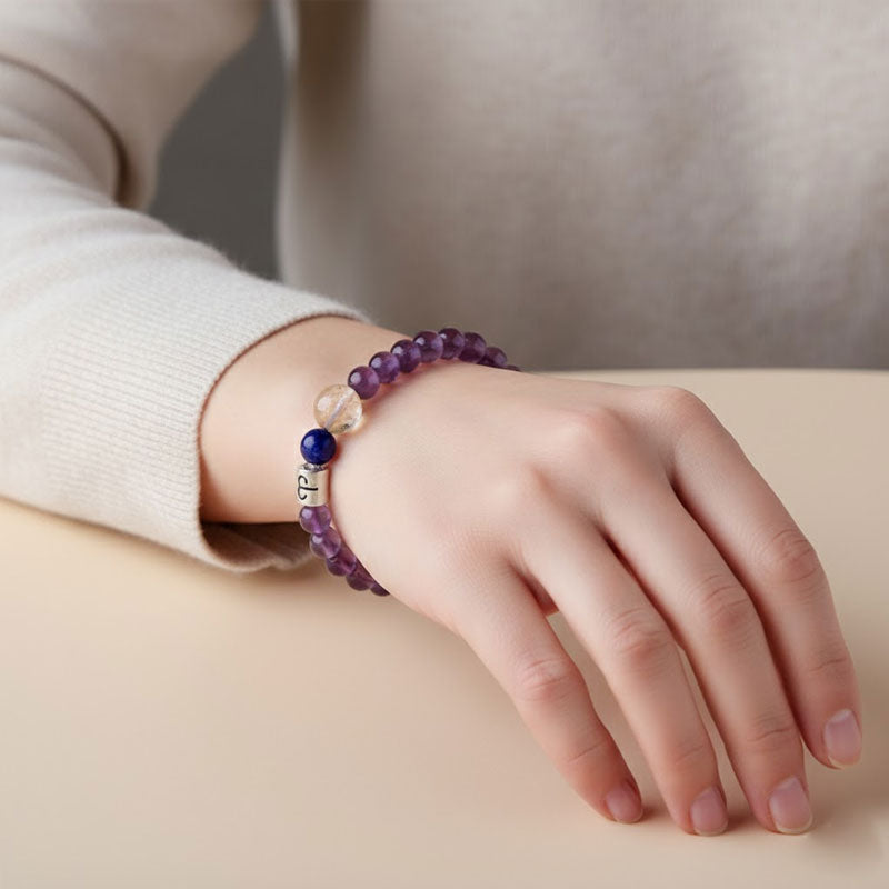 ✨ Personligt Stjärntecken Armband – Äkta Kristall Energi-Resonator 🌌 Zodiak Gåva 🎁