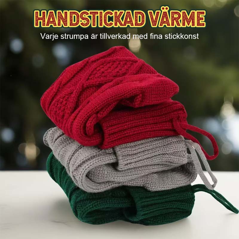 🧦 Stickade Väggstrumpor | Mysig Väggdekoration & Julstrumpa 🎄 | Rustik Inredning 🏡