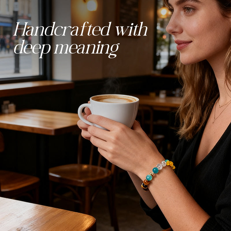 🌿 Handgjort Armband Natursten – Energi, Skydd & Balans (Unik Gåva) 🎁