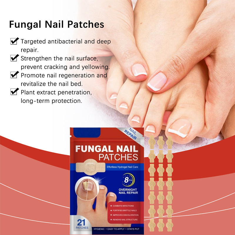 🌿 Nagelreparationsplåster - Antibakteriell hydrogel för natten