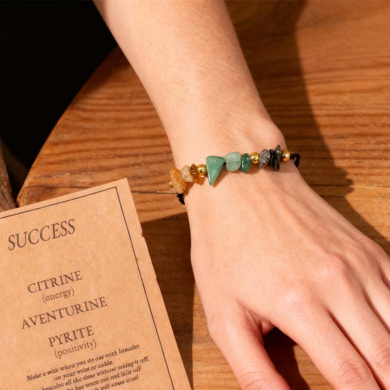 🌌 Energikalibratorn ✨ | Armband med Kalibrerad Natursten 💎 | Magnetisk Balans & Tur