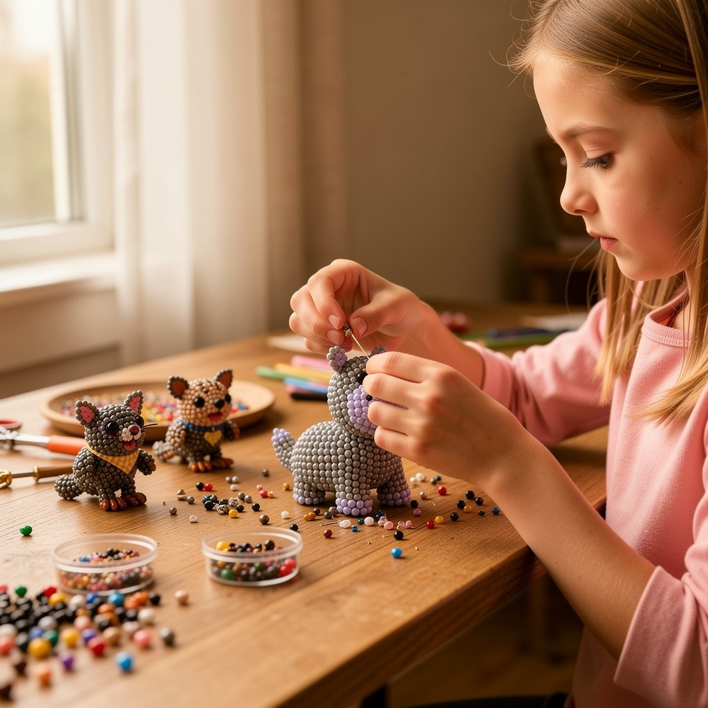 Skab dine egne magiske 3D-perledyr! 🐾 Ultra-sødt og beroligende DIY-sæt