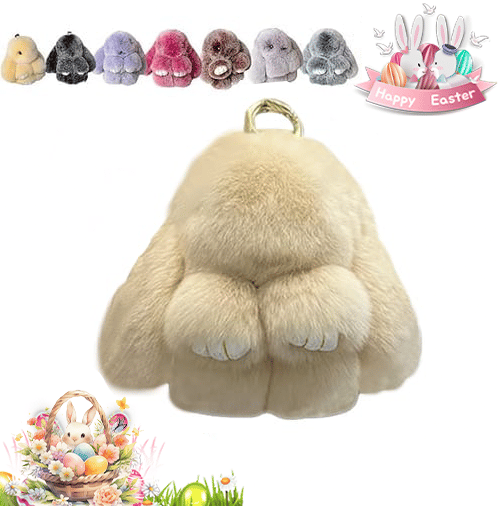 Lyxig Påskhare Nyckelring med Elegant Presentask – Den Perfekta Påskgåvan 🐰🌷