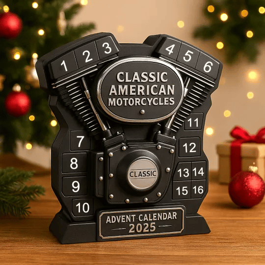 🔥Sista dagen 49% RABATT -2025 Amerikansk motorcykeljulkalender