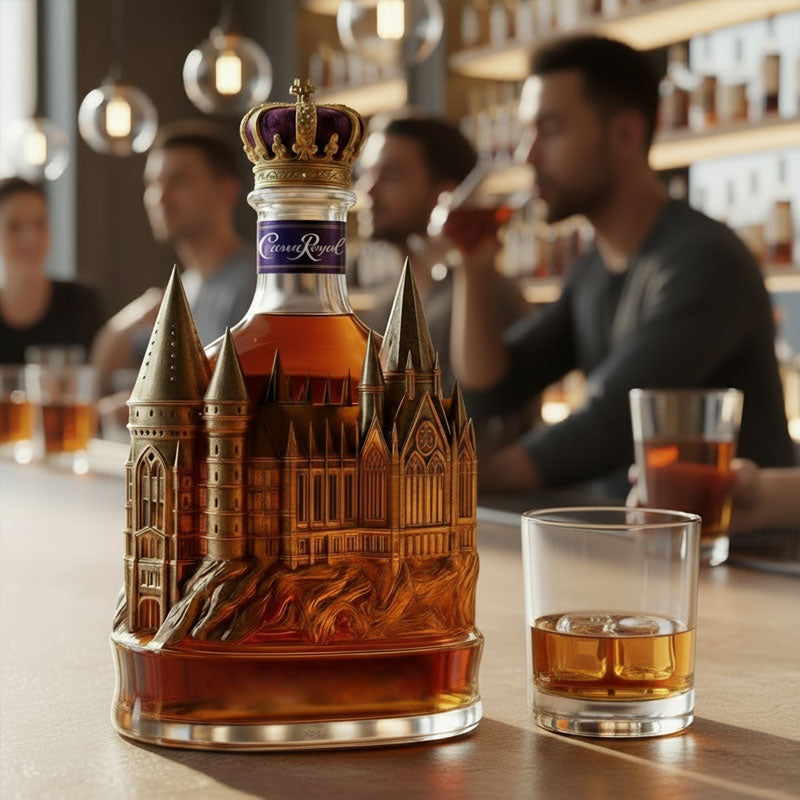 🏰 Gotisk Slotsvinflaska | Ett Unikt Konstverk till Fest och Hem 🍷