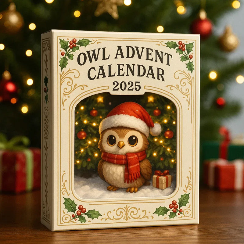 🦉 Ugglornas Julkalender 2025 ✨ | 24 Samlarfigurer i Resin 🎁 | Lyxig Adventskalender