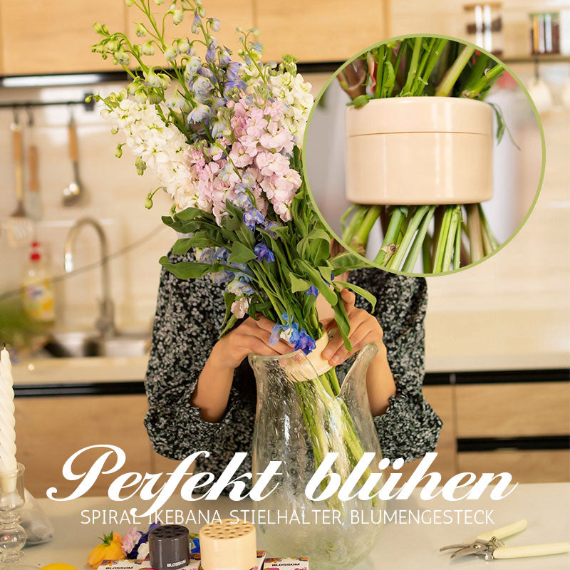 Spiralformad Blomhållare 💐 | Ikebana Stjälkstöd – För Vackra & Stabila Buketter 🌸