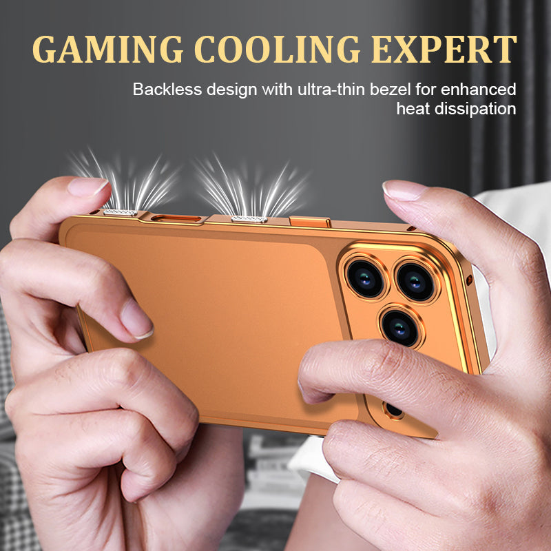 Mobilskal för iPhone (passar alla modeller) – aluminium metallram, värmeavledande & stöttåligt