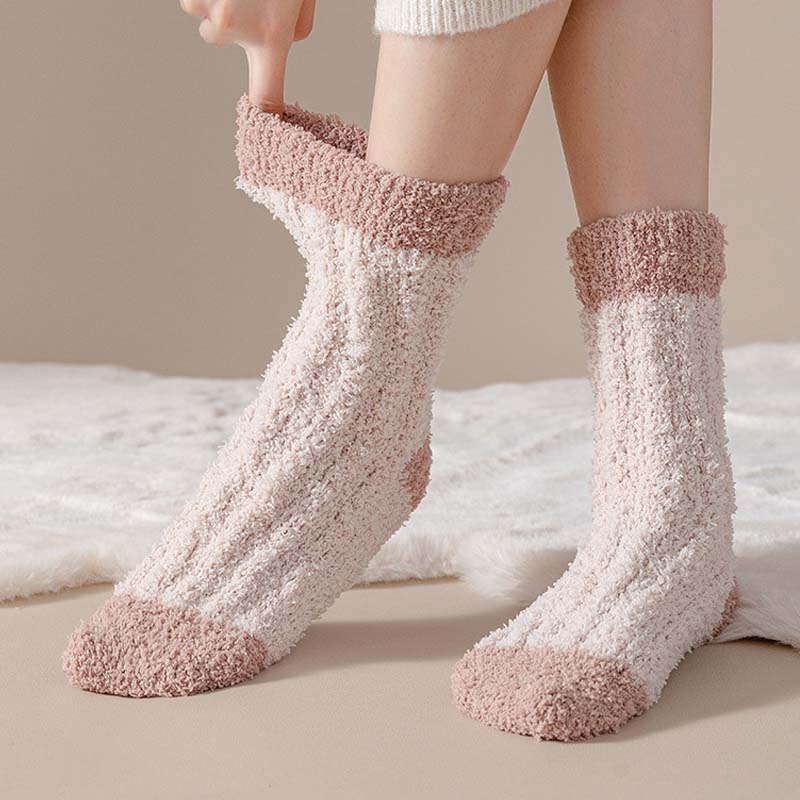 🔥 Korallfleece Myssockor ☁️ | Supermjuka & Varma | Halkfria Vintersockor 🎁