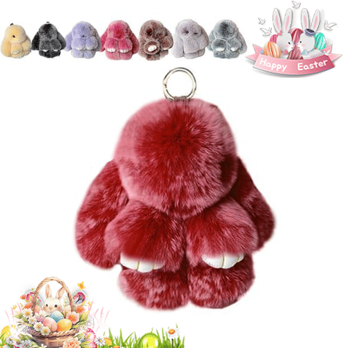 Lyxig Påskhare Nyckelring med Elegant Presentask – Den Perfekta Påskgåvan 🐰🌷
