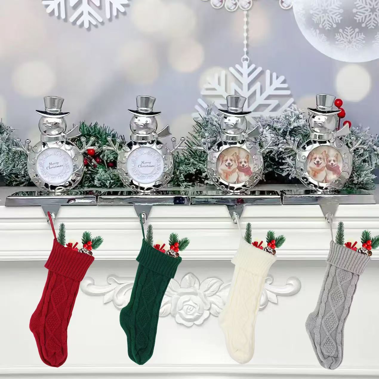 🧦 Stickade Väggstrumpor | Mysig Väggdekoration & Julstrumpa 🎄 | Rustik Inredning 🏡