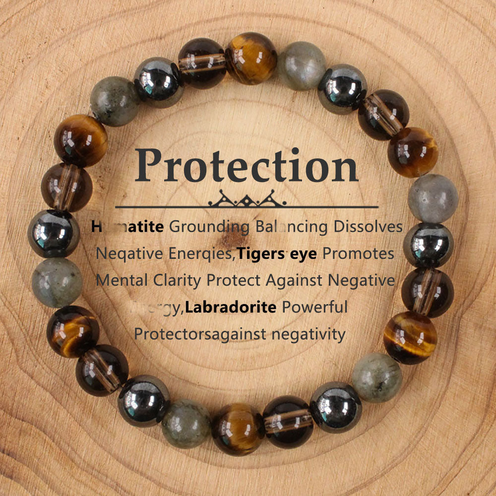 🌿 Handgjort Armband Natursten – Energi, Skydd & Balans (Unik Gåva) 🎁