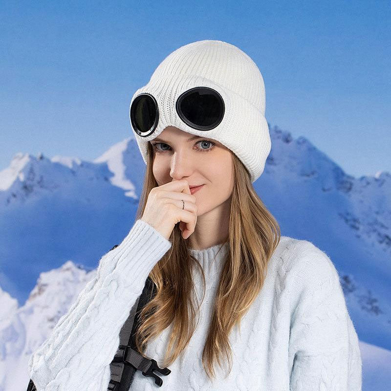 🧢 Glasögonmössa till Skidor & Friluftsliv - Stickad Vintermössa