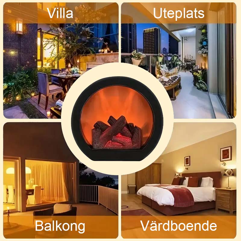 🔥 Simulerad Eldslampa med Flammeffekt – Mysig Vägglampa för Hemmet utan Rök eller Ved