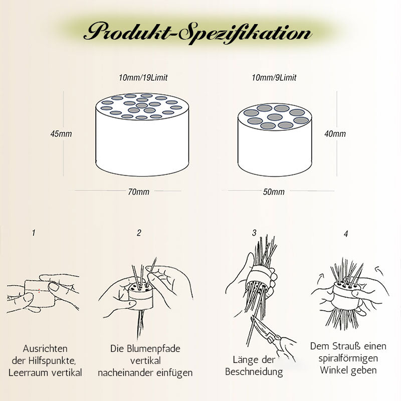 Spiralformad Blomhållare 💐 | Ikebana Stjälkstöd – För Vackra & Stabila Buketter 🌸