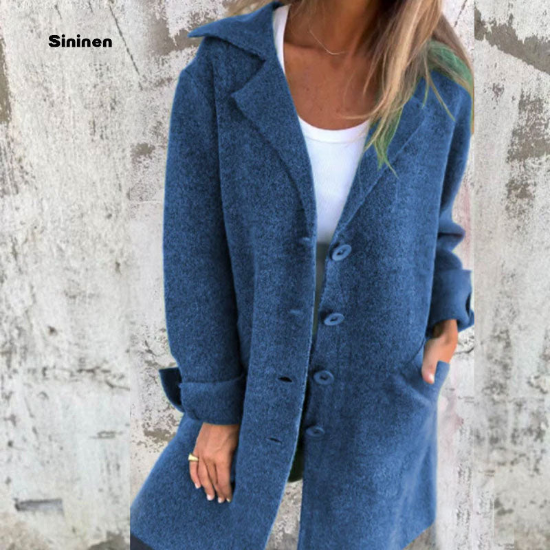 🧥 Enkelknäppt Ullrock i Mellanlängd 💝