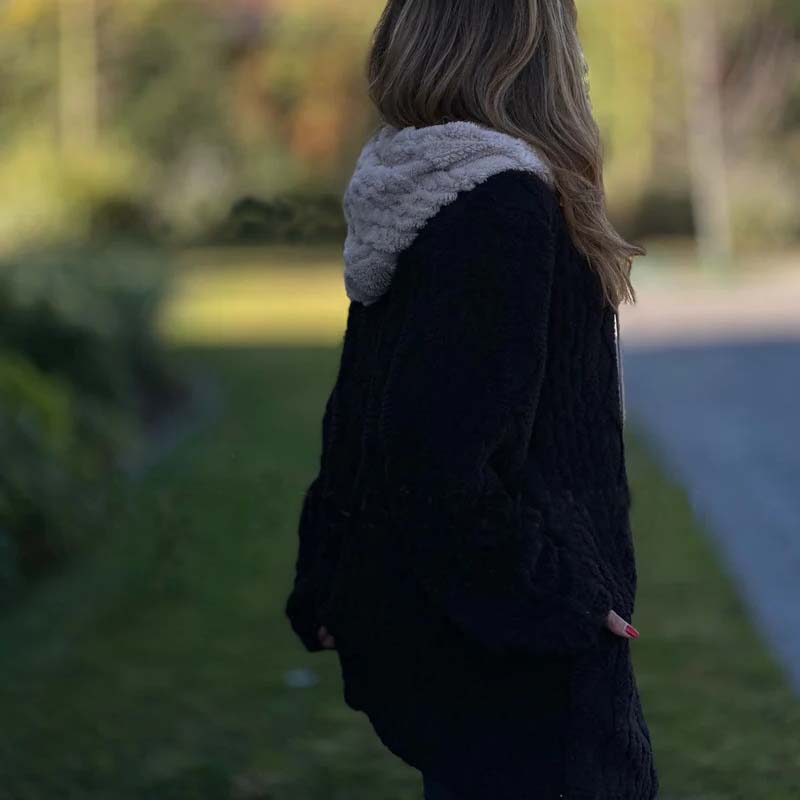 🧥 Varm Fleecejacka med Huva – Mjuk och Bekväm för Kallt Väder 🧤