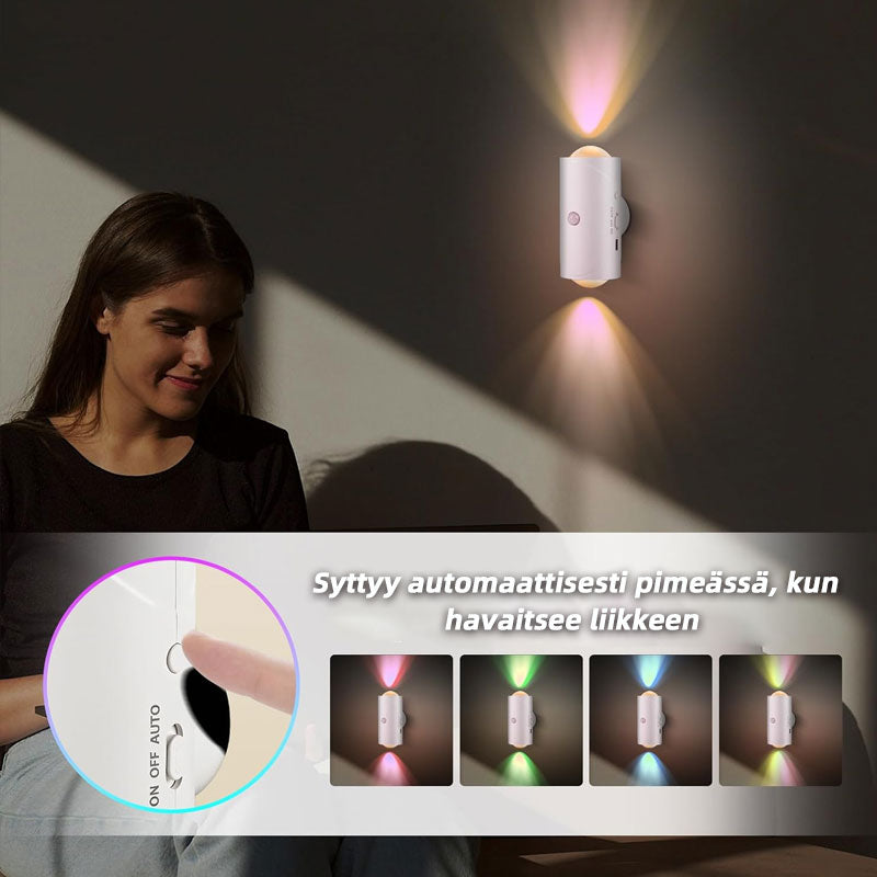 💡 Magnetisk Laddbar Dubbel Vägglampa | Smart & Energieffektiv Hemmytsbelysning