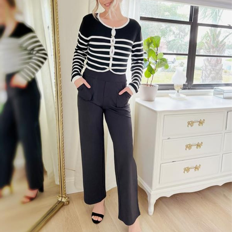 Eleganta Kostymbyxor med Stretch – Bekväm & Hög Midja ✨👖