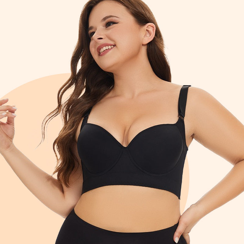 Sömlös Deep V BH – Ultimat Stöd & Naturlig Siluett 💖