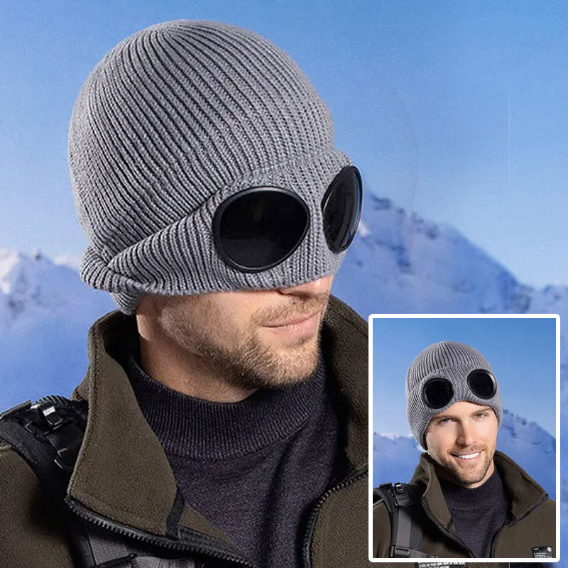 🧢 Glasögonmössa till Skidor & Friluftsliv - Stickad Vintermössa