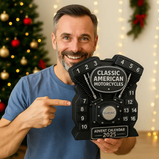 🔥Sista dagen 49% RABATT -2025 Amerikansk motorcykeljulkalender