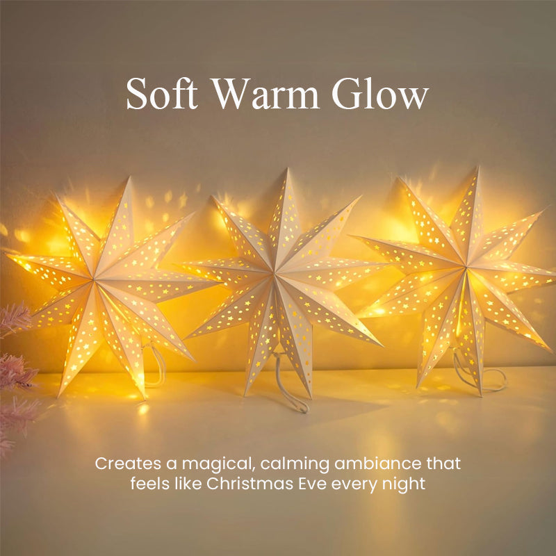 🔥 REA –40%! 🎁 | Julstjärna med Ljusslinga 💡 | Stämningsfull Fönsterlampa ✨