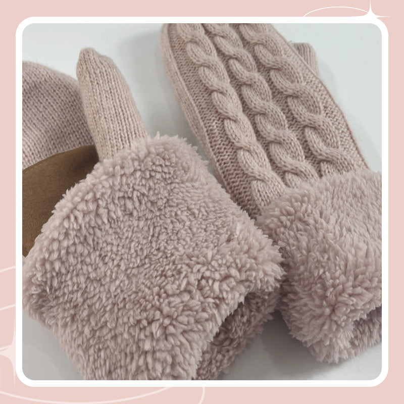 📱 Pekskärmshandskar Varma 🧤 | Stretchiga Ullvantar med Fleece/Plysch Foder 🔥