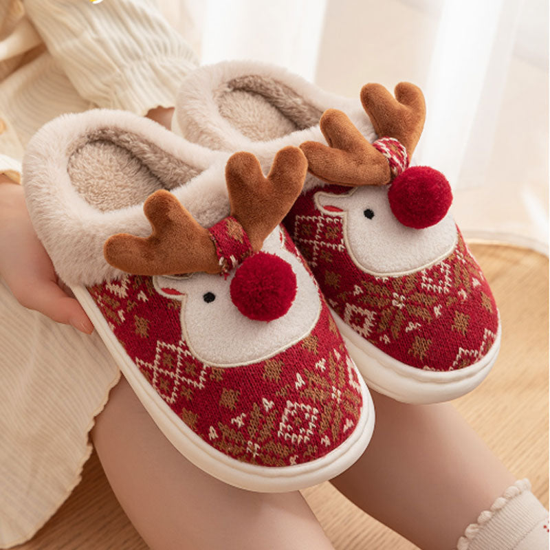 🦌 Julren Tofflor Varma ✨ | 3D Design & Halkfria Innetofflor 🔥 | Mjuk Julklapp