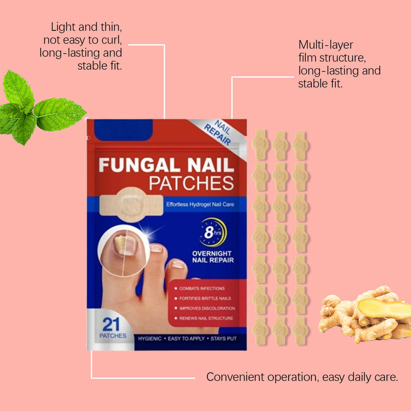 🌿 Nagelreparationsplåster - Antibakteriell hydrogel för natten