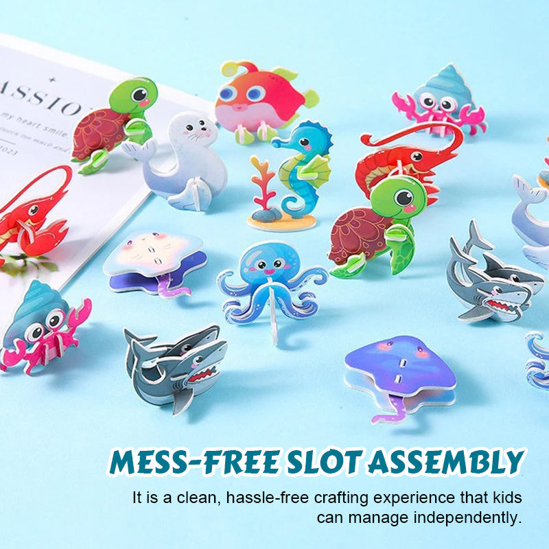 Stort 3D Pussel-Set för Barn (30 st) ✨ Pedagogiskt Pyssel & DIY 🦋