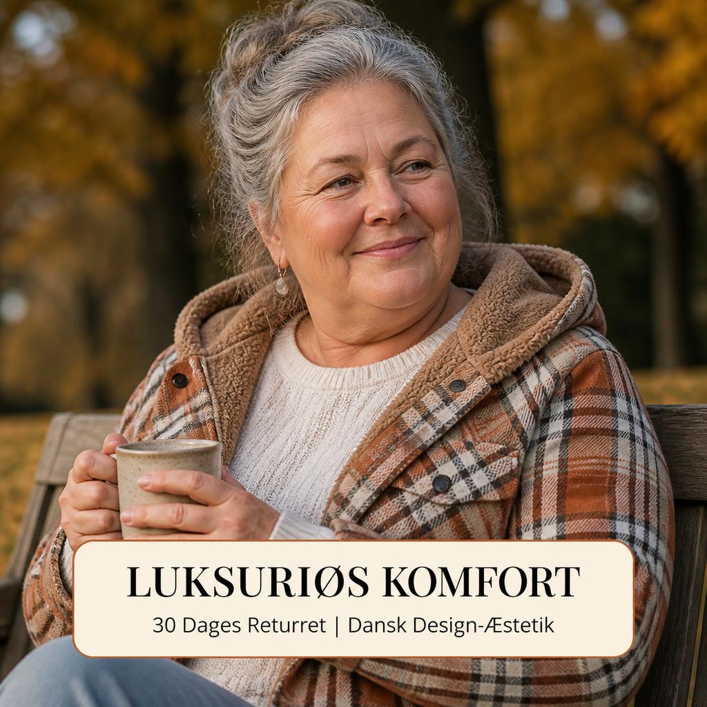 ❄️ Undgå Kulden i Stilen: Luksuriøs Ternet Vinterjakke med Plysforing & Hætte ☕
