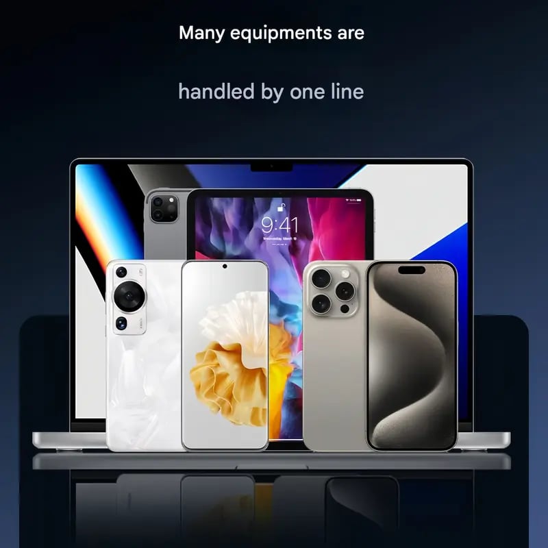 ⚡ 2-i-1 Osynlig Hållare-Laddkabel | 240W Snabbladdning med Integrerat Mobil-Stativ